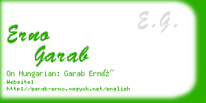 erno garab business card